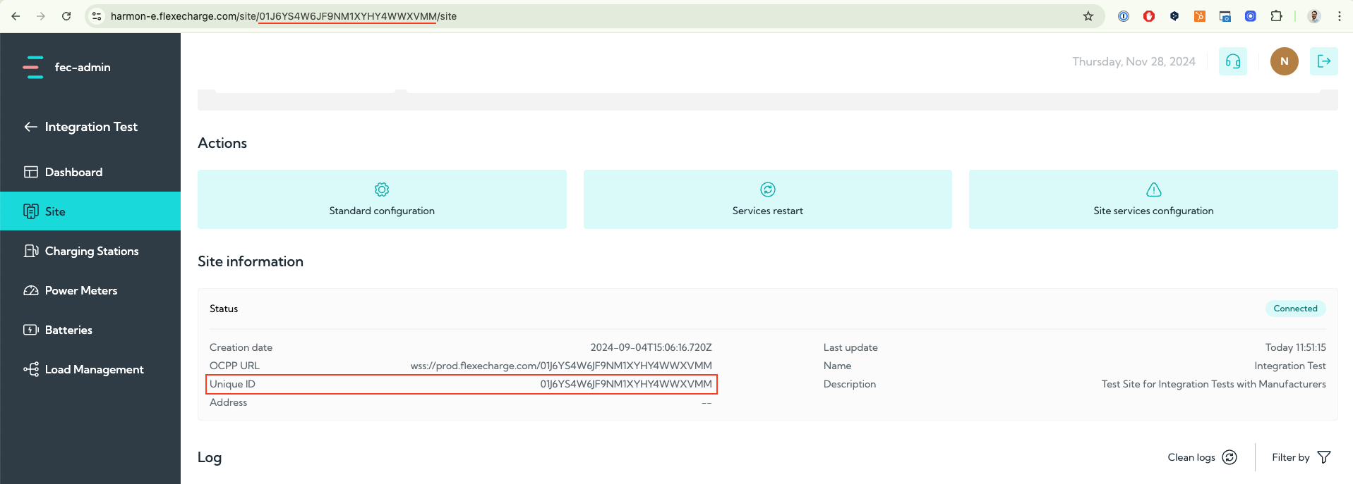 UUID site view